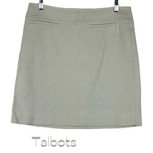 Talbots Cream Woven Skirt Size 6